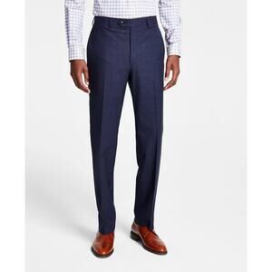 Michael Kors Men's Blue Solid Marvin Classic Fit Formal Dress Pants Size 40W 32L